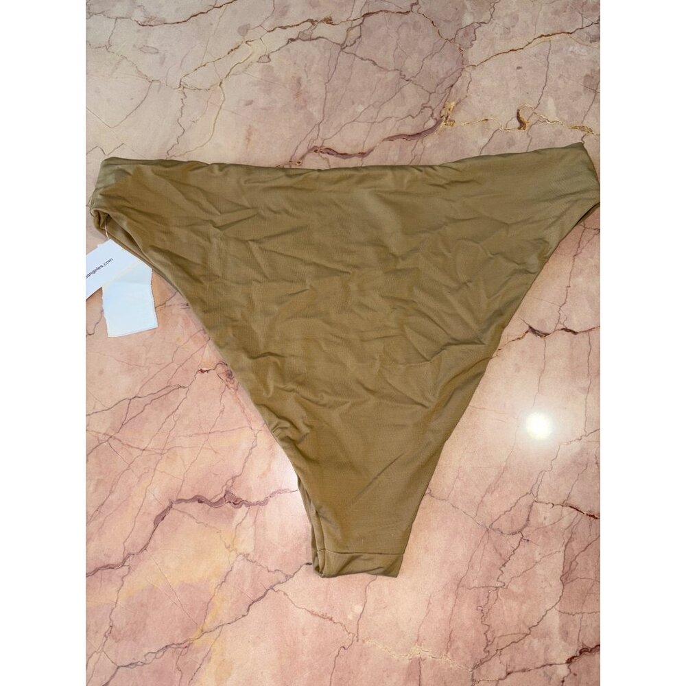Anemos High Cut Mid-Waist Bikini Bottom in Sandstone XLarge New Womens Swimsuit - Picture 5 of 7